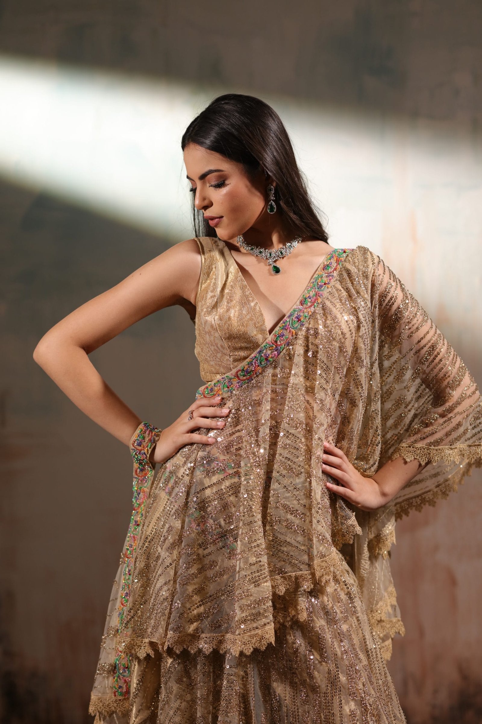 Draped Concept Saree - Image 6
