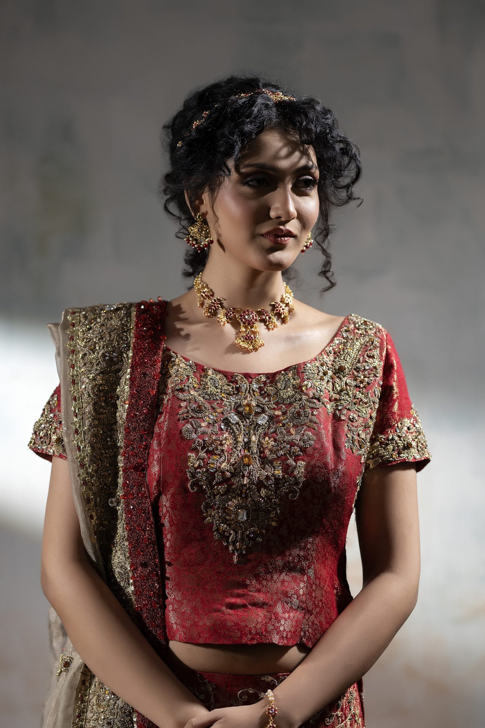 Mughal Jaal Embroidered Lehenga - Image 10