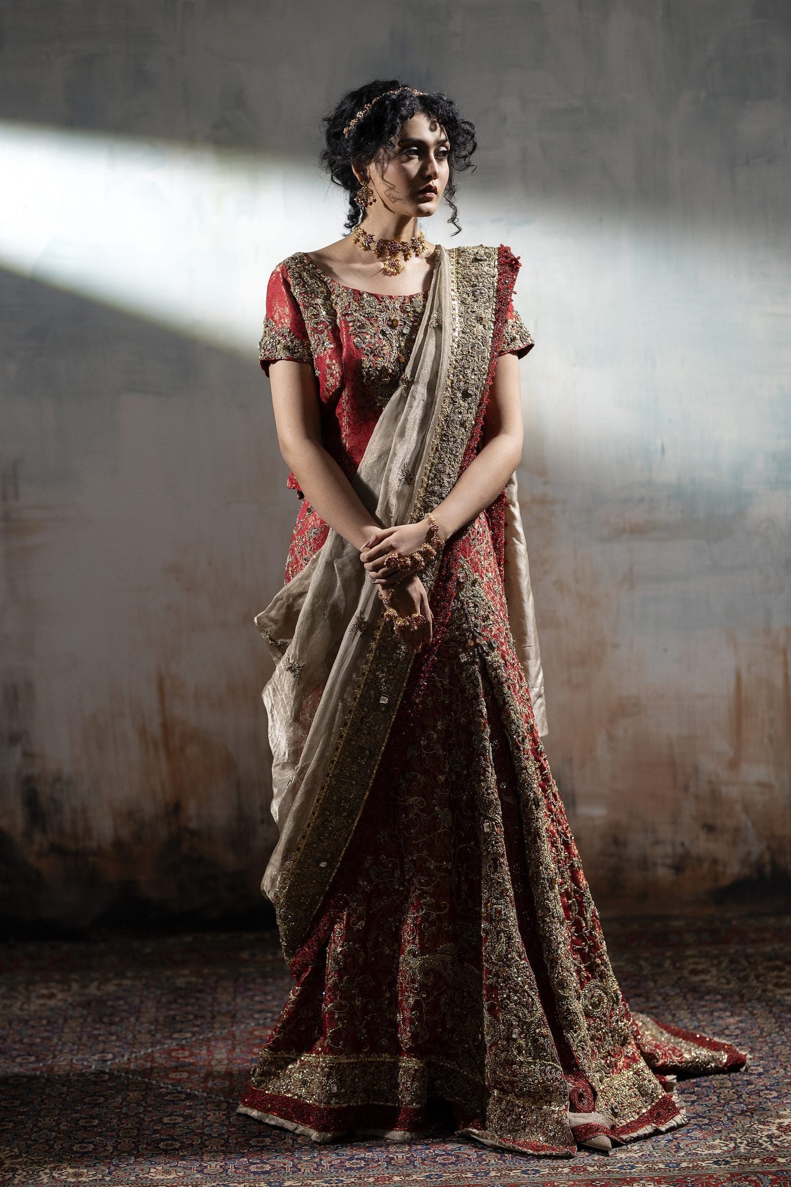 Mughal Jaal Embroidered Lehenga - Image 7