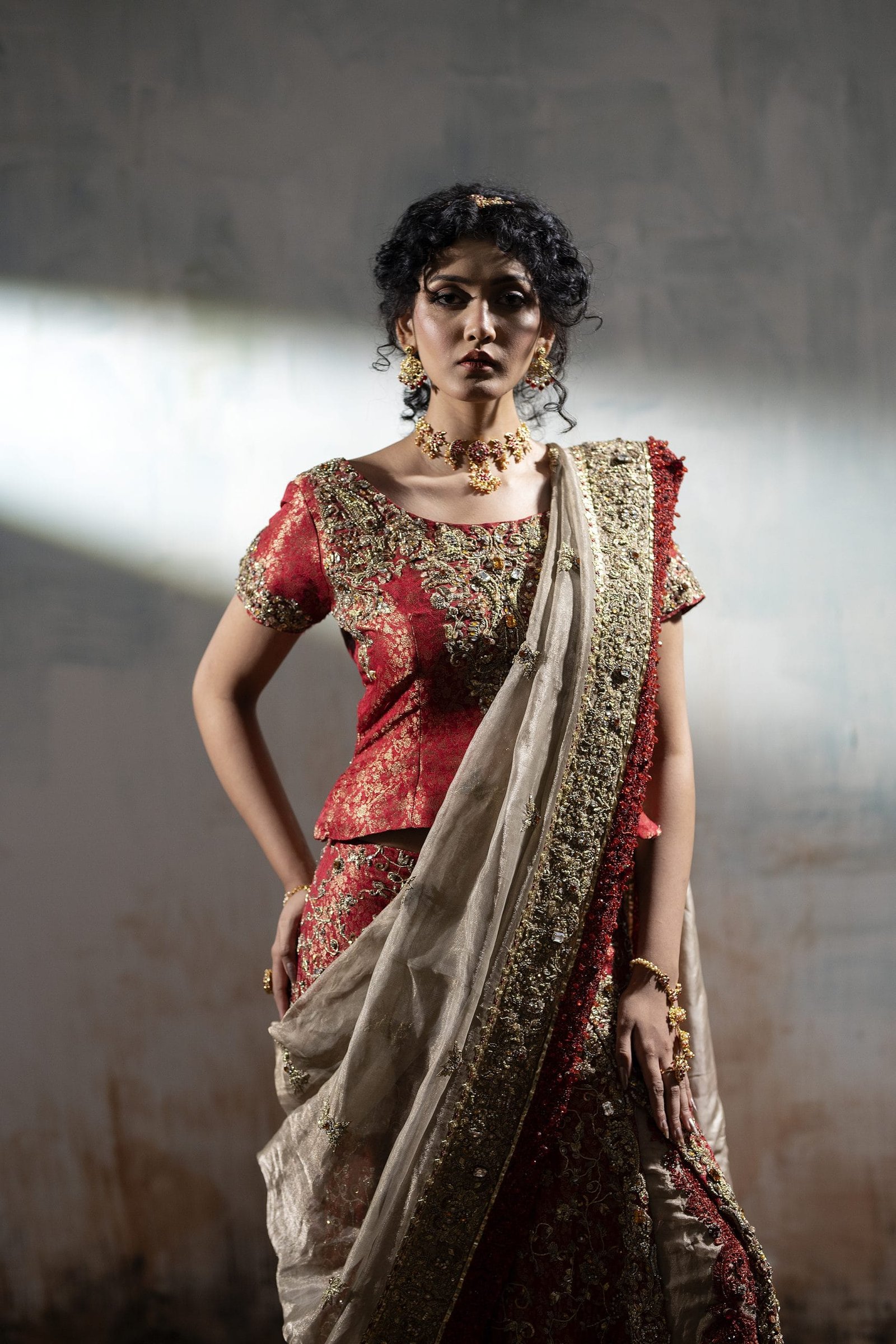 Mughal Jaal Embroidered Lehenga
