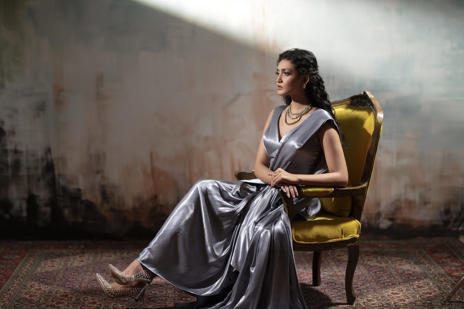 Satin Concept Saree - Image 7