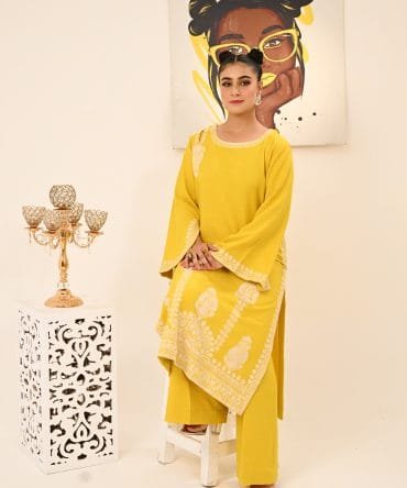Dirty Yellow Long Shirt with Pants